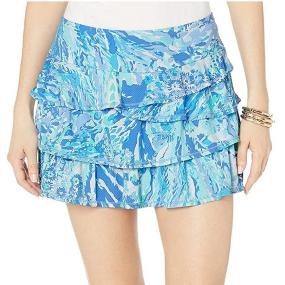Lilly Pulitzer Amira Skort Blue Haven Hey Hey Soleil (Women's Small)